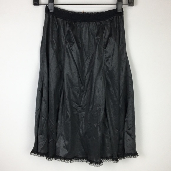 Vintage FRENCH MAID Half Slip black lace - Picture 6 of 14